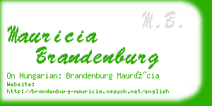 mauricia brandenburg business card